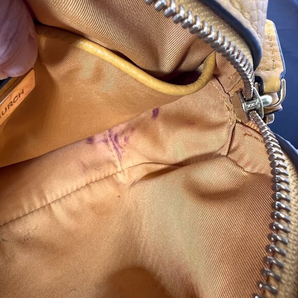 TORY BURCH McGraw Camera Bag Leather Crossbody Daylily Gold Yellow - Picture 7 of 7